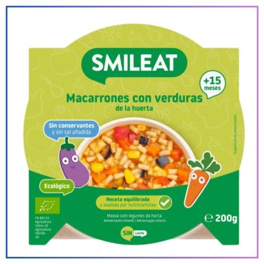 Smileat Macarrones con Verduras Smileat Macarrones con Verduras